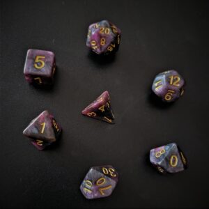 Würfelset Black Purple