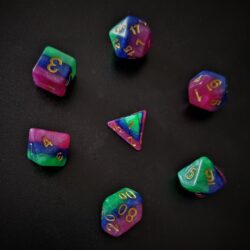 Würfelset Buntnessel – Bild 1