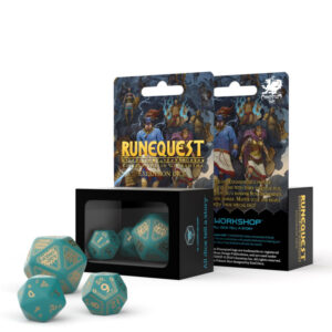 RuneQuest Turqoise & gold Expansion-Würfelset