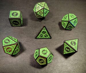 Würfelset Artefakt - Grün