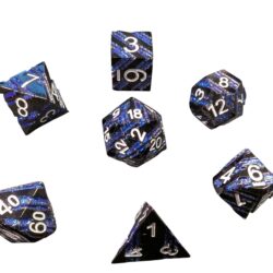 Metall-Würfelset Glimmer Blau – Bild 2