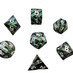 Metall-Würfelset Glimmer Grün – Bild 2