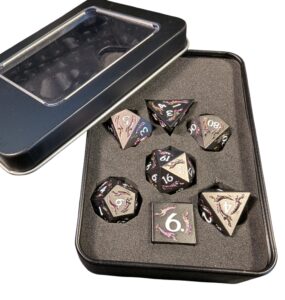 Metall-Würfelset Klingenwirbel purple