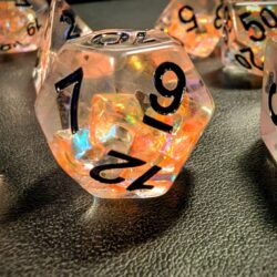 Würfelset Orangenquarz – Bild 2