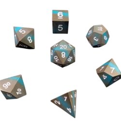 Metall-Würfelset Matt-Petrol – Bild 2