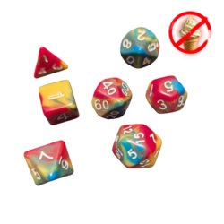 Würfelset Rainbow - Swirl – Bild 1