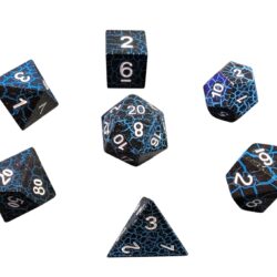 Metall-Würfelset Cracked-Blue – Bild 2