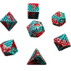 Metall-Würfelset Drachenschuppe Bunt – Bild 2