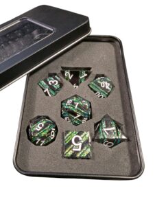 Metall-Würfelset Glimmer Grün