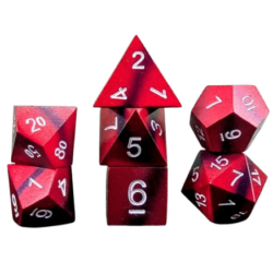 Metall-Würfelset Matt Red-Purple – Bild 2