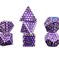 Metall-Würfelset Drachenschuppe Purple – Bild 2