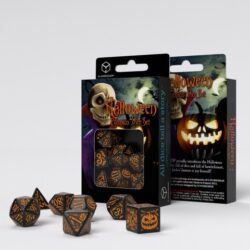 Halloween Pumpkin Black & Orange Dice Set – Bild 1